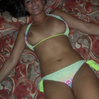 Ally String Bikini Posing
