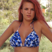 Laura Busty Redhead Bikini Girl