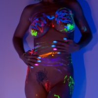 Nikki Sims Sexy Black Light
