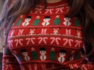 Shelley Fox Christmas Sweater Boobs Zishy