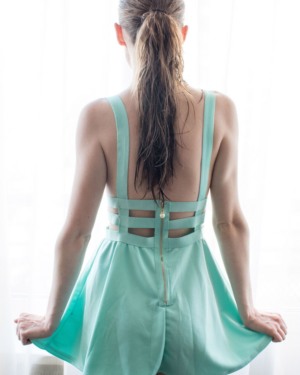Emily Bloom Flexible In A Cute Dress 1