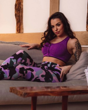 Mia Stryker Lounge Purple Skin Tight Glamour
