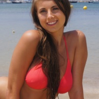 Sarah Red Bikini Vacation